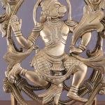 Pure Brass Lord Hanuman Table Accent | 12.8" x 8.5" x 6.5" (32.5 x 21.6 x 16.5 cm) | 2 kg Premium Sacred Art | Decorative Divine Sculpture